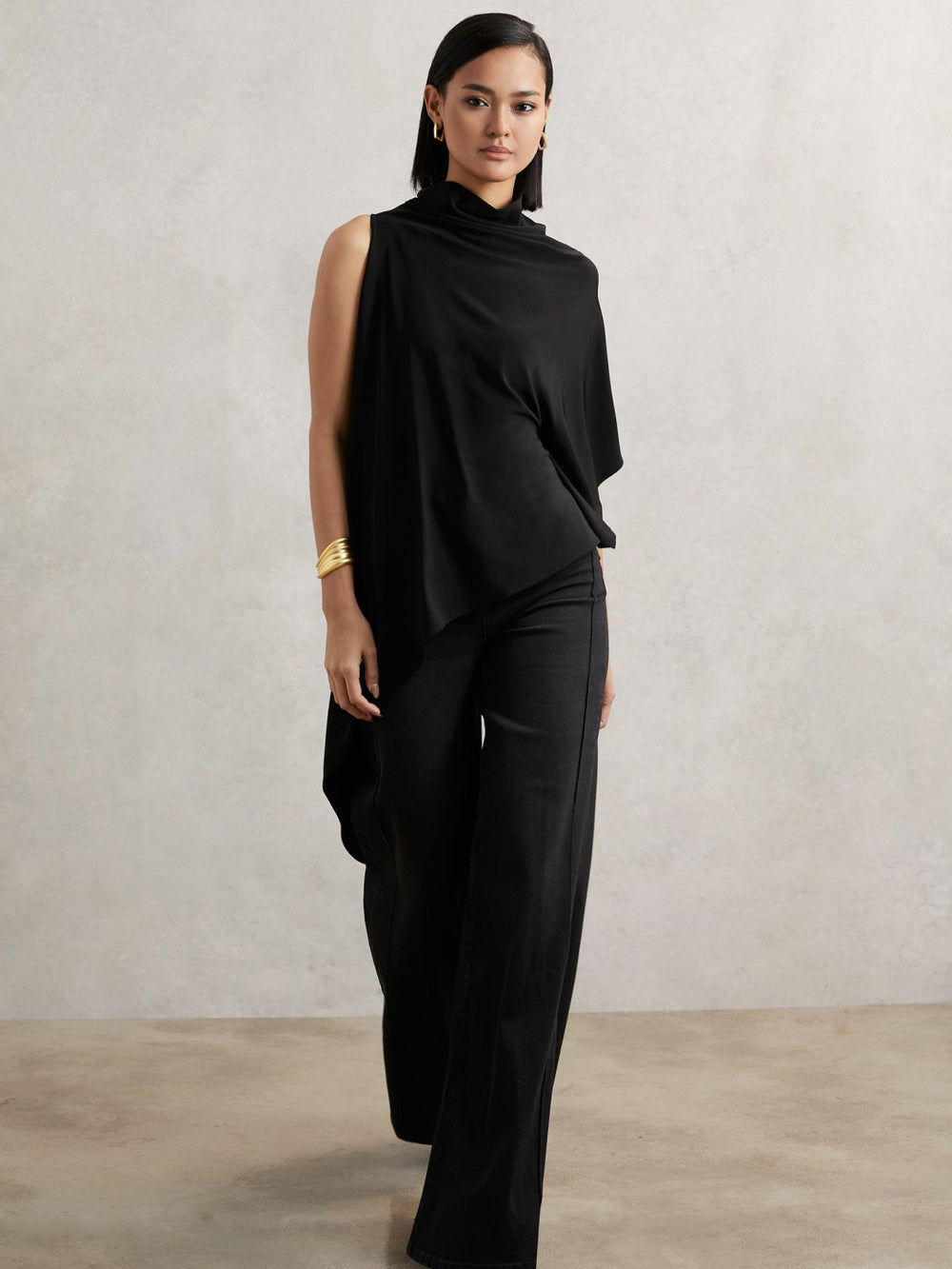 Cape Detail Top Black | Women