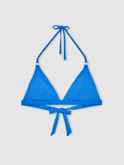 Triangle Halterneck Bikini Top Cornflower Blue | Women