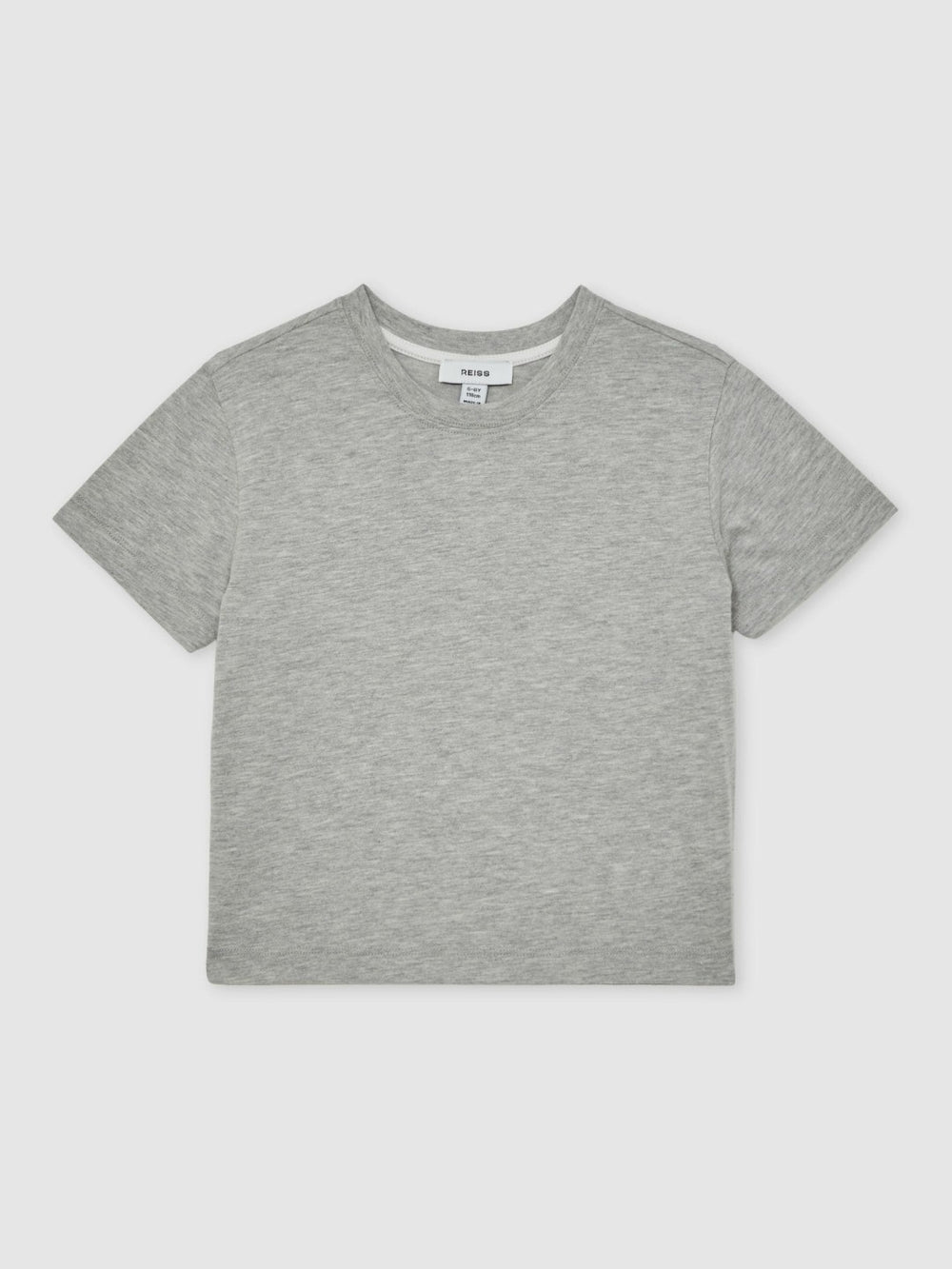 13-14 yrs Cotton-Blend Crew-Neck T-Shirt Grey Marl | Children & Baby