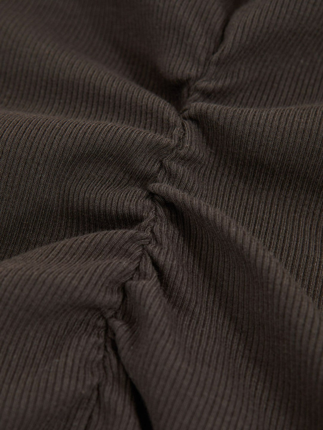 Ribbed Ruched Waist Vest Chocolate | Women