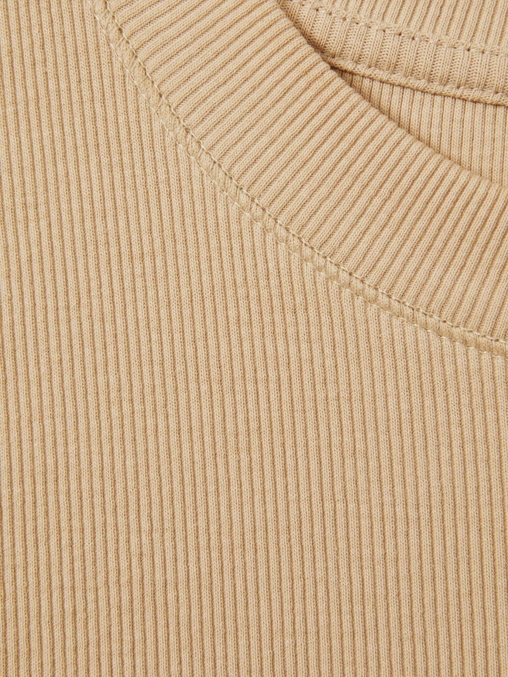 Fine-Rib Ruched Vest Top Camel | Women