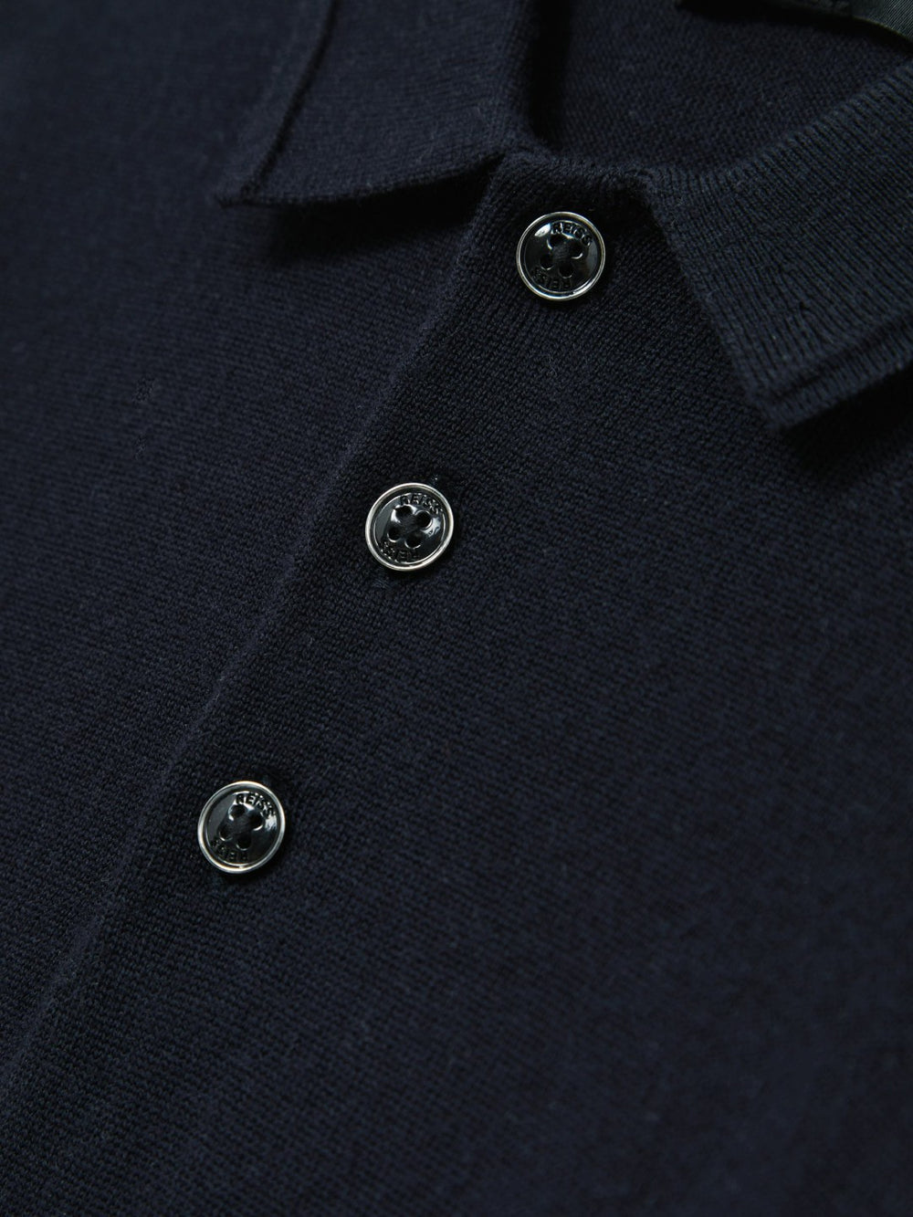 4-9 yrs Merino Wool Long-Sleeve Polo Shirt Navy | Children & Baby
