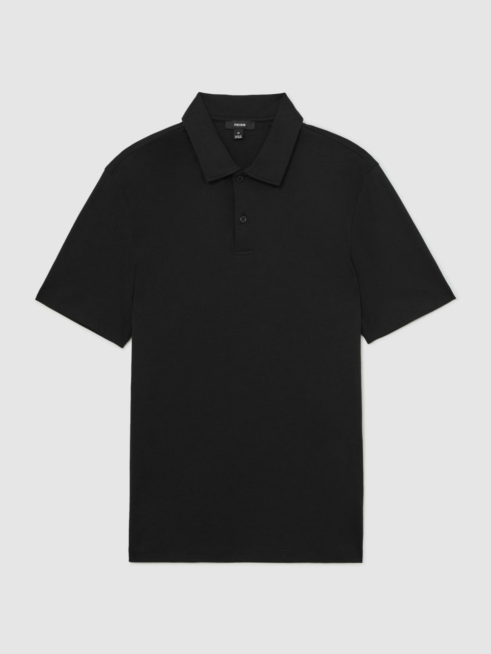 Cotton Short-Sleeve Polo Shirt Black | Men