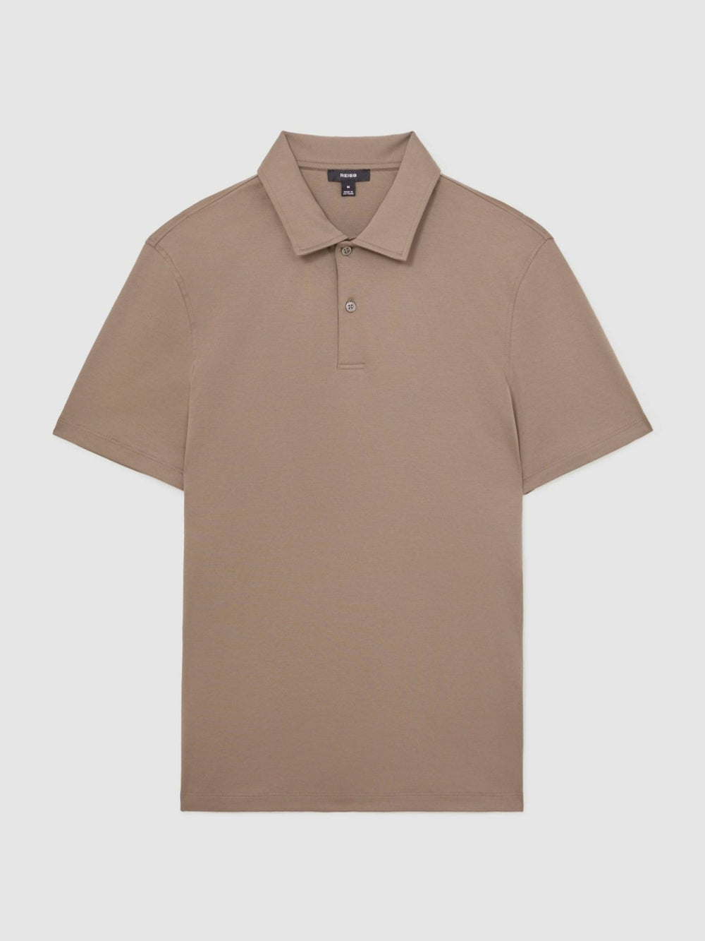 Cotton Short-Sleeve Polo Shirt Taupe Brown | Men
