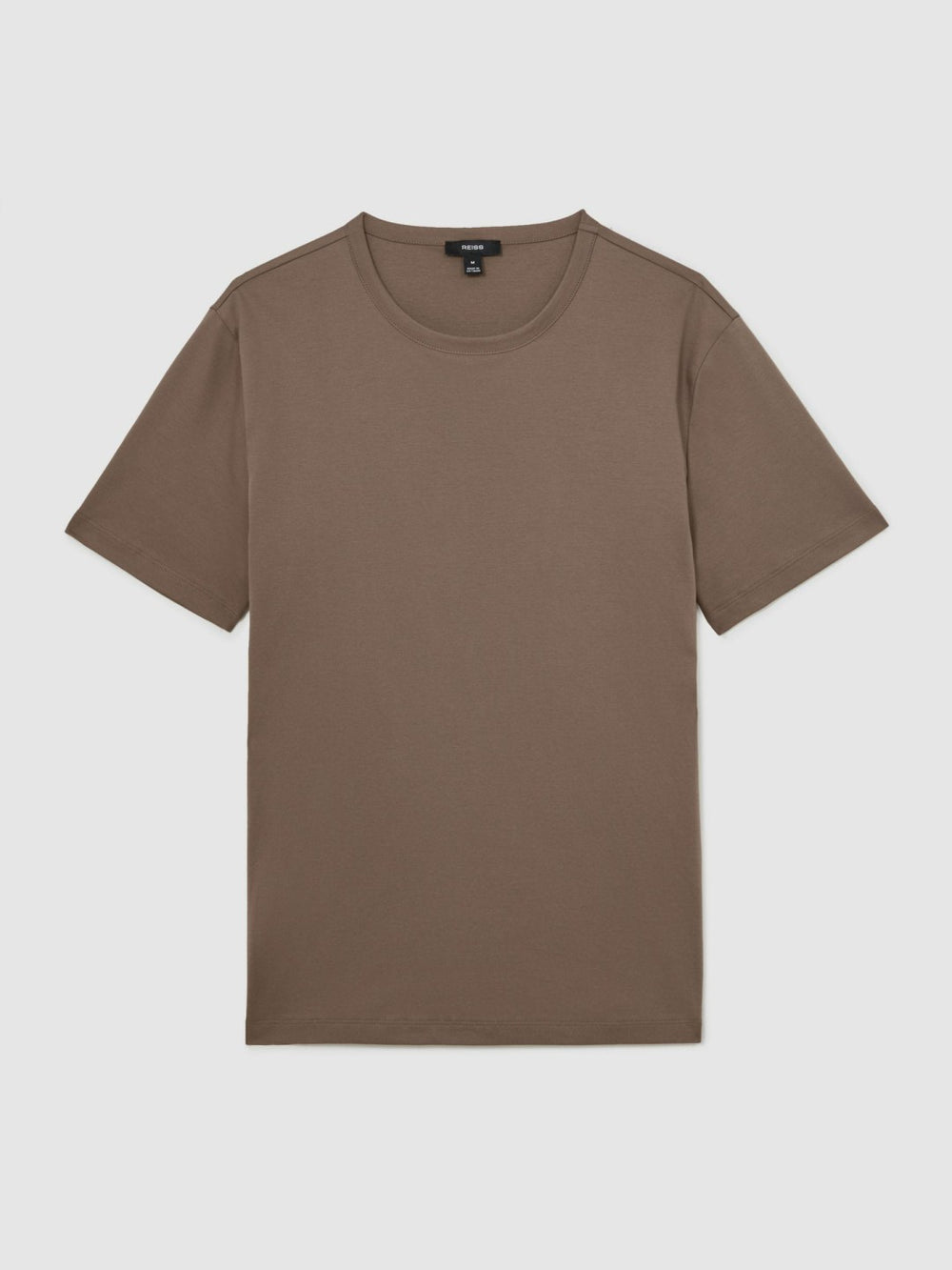 Airwater-Cotton Crew-Neck T-Shirt Taupe Brown | Men