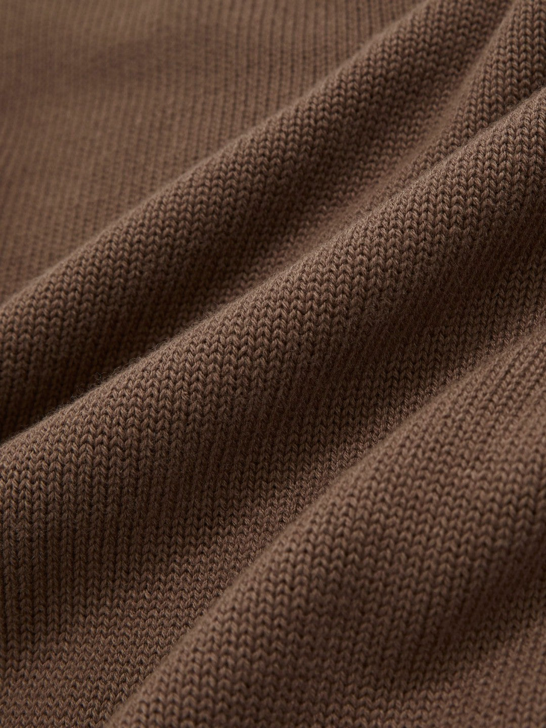 Cotton And Wool Crew-Neck Top Brown | Women