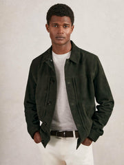 Suede Worker Jacket Dark Green | Men