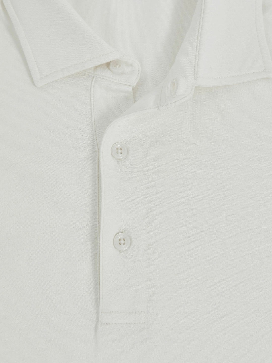 Cotton-Jersey Long Sleeve Polo Shirt White | Men