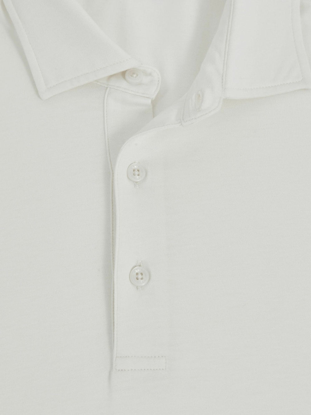 Cotton-Jersey Long Sleeve Polo Shirt White | Men