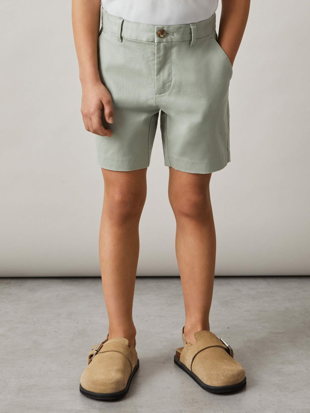 3-9 yrs Cotton Chino Shorts with Stretch Pistachio | Children & Baby