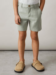 3-9 yrs Cotton Chino Shorts with Stretch Pistachio | Children & Baby